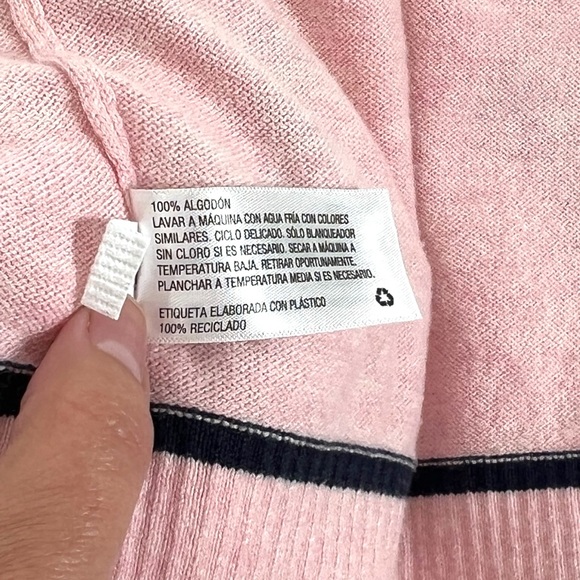 Goodfellow & Co Pink & Navy Trim Knit Polo-Type Short Sleeve Shirt Size XXL - Picture 9 of 10